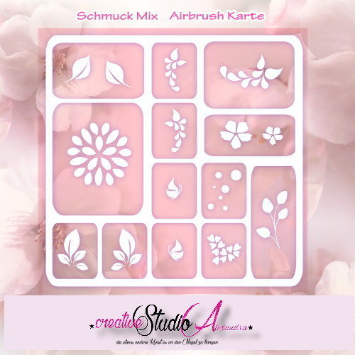 Airbrush Schablone Schmuck Mix :06