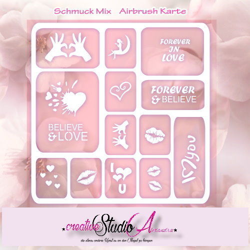 Airbrush Schablone Schmuck Mix :05