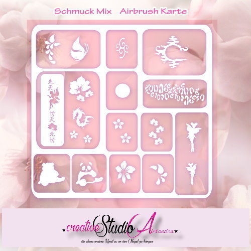 Airbrush Schablone Schmuck Mix :04