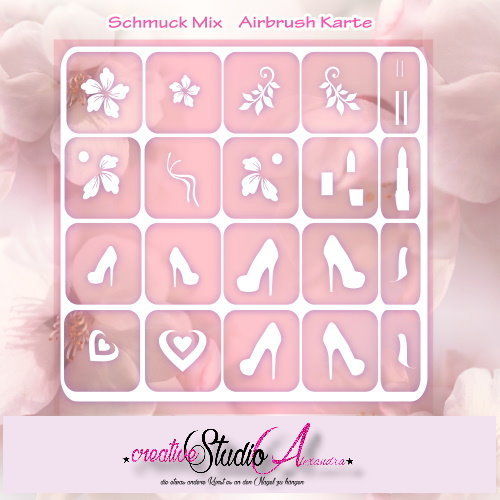 Airbrush Schablone Schmuck Mix :40