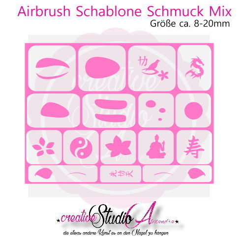 Airbrush Schablone Schmuck Mix :39