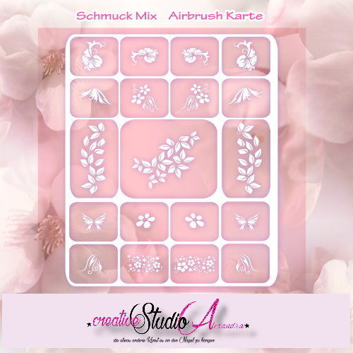 Airbrush Schablone Schmuck Mix :42