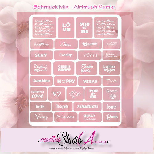 Airbrush Schablone Schmuck Mix :46