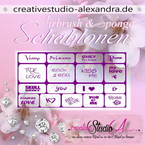 Airbrush Schablone Schmuck Mix II :30
