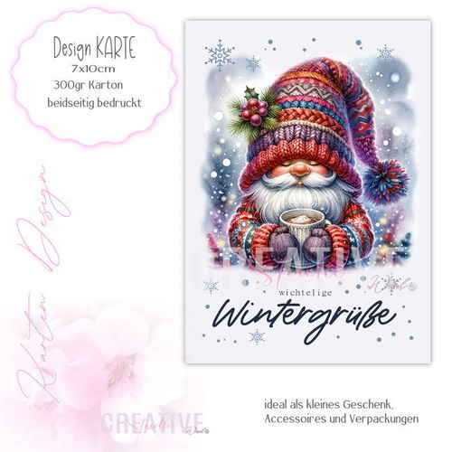 Geschenk Karten 7x10 : wichtelige Wintergrüße